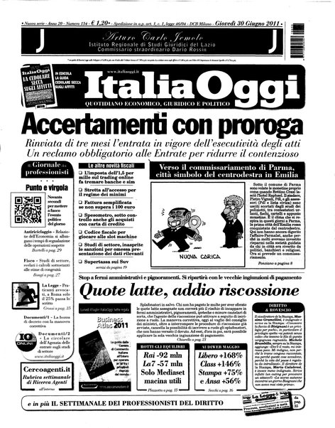 Italia oggi : quotidiano di economia finanza e politica